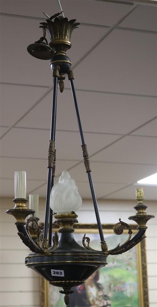 A Regency style electrolier height 72cm
